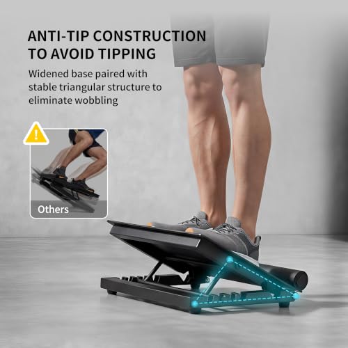 PROIRON Steel Slant Board for Calf Stretching，Calf Stretcher Slant Board for Squats 4 Adjustable Incline Angles，Incline Board 660lbs Weight Capacity for Ankle Stretching Training Home Gym