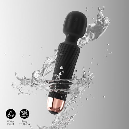 Vibrator Wand, Adult Sex Toys for Women, Vibrating Massager (Black) - color: Black
