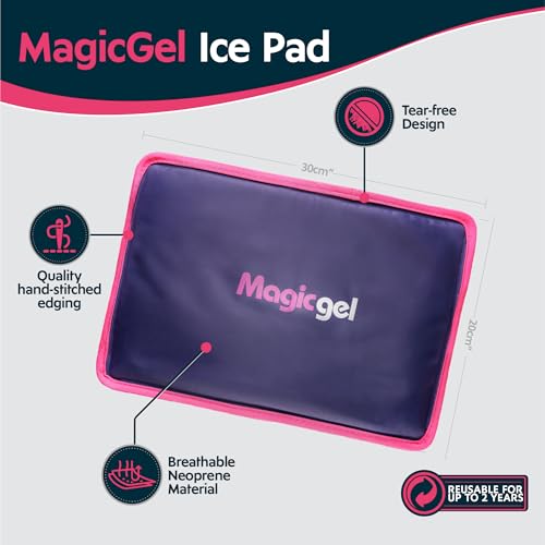 Magic Gel Premium Ice Pack - Reusable Gel Ice Pack (11.8" x 7.8") for Icing Injuries, Pain Relief, Cold Compress for Reducing Swelling - FSA HSA Eligible - | Flexible & Foldable 1 Count (Pack of 1) - style: M - 11.8 x 7.9 inches