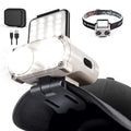Hopedone 2-in-1 Rechargeable Headlamp & Hat Light, 800LM Clip-On Cap Light - color: Gray