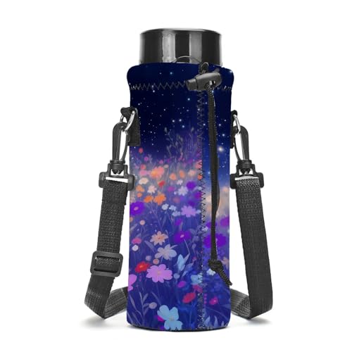 Neoprene Water Bottle Carrier Bag with Adjustable Strap, Insulated Bottle Holder for 24oz Bottles, Lightweight & Washable Bottle Sling for Walking, Hiking, Gym - color: XM-SHT-004