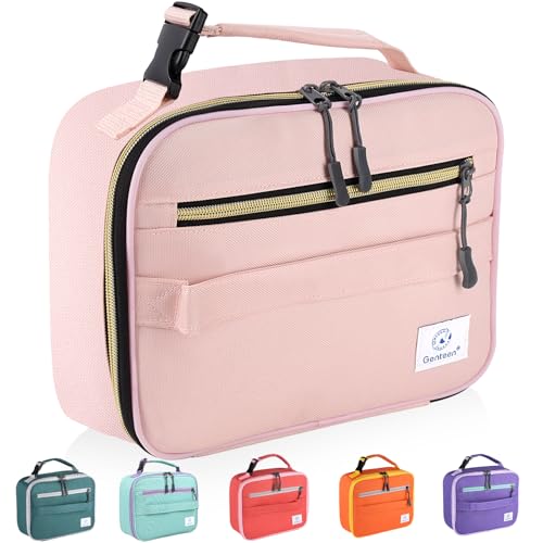 Genteen Kids Insulated Lunch Box for Boys Girls,Back to School,Office - color: C-1pk Light Pink