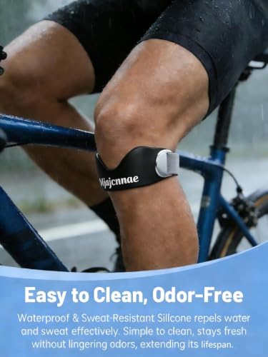 Patellar Tendon Support Strap 2 Pack, Knee Brace for - color: Black