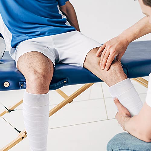 Kasyat 2 Pairs Football Leg Sleeve Scrunch Socks Men Women - color: White