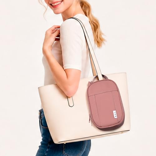 NOL Small Insulated Snack Bag Mini Freezable Cooler Pouch 3L fit 3 Cans | Wide-Mouth 6hours Cool & Warm Lightweight Leakproof Nylon Box for Work Travel, Dark pink - color: Dark pink