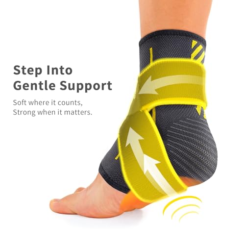 Bracoo 2 Pack Ankle Brace Compression Sleeve for Women & Men - size: S/M