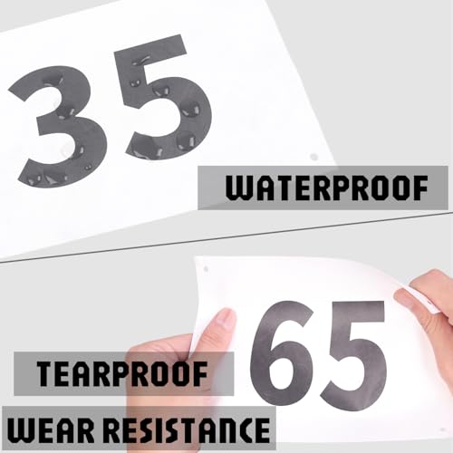 XTACER Race Bibs Safety Pins for Marathon Sports - color: #02 [5.5"x8.2"] Numbers 001-50