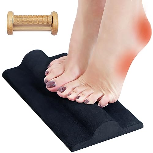 glitz Plantar Fasciitis Relief Pad with Foot Roller, Fascia Stretcher Toe Stretcher for Heel Spurs, Achilles Tendonitis, Tight Calves & Foot Drop