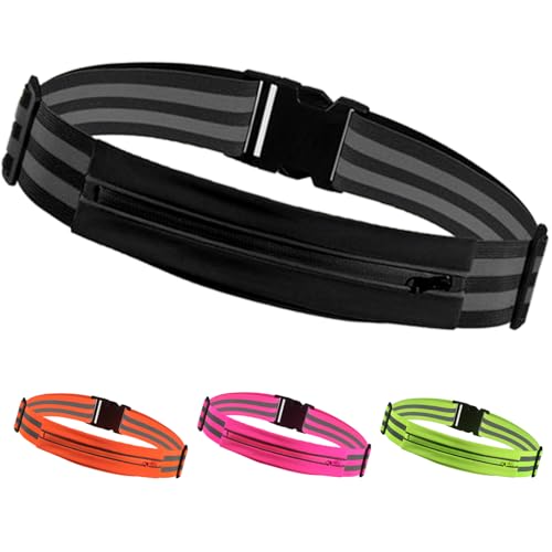 Running Belt Running Phone Belt for Women and Men Phone Holder - color: Black