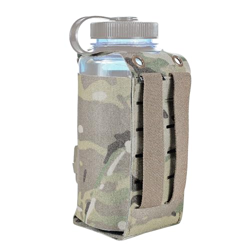 Water Bottle Pouch Molle, Tactical Canteen Pouch for 32oz Nalgene Bottle - color: MC