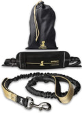 SparklyPets Hands Free Dog Leash, Medium & Large Breeds, Premium Gold - color: Premium Gold, size: 1 dog M/L