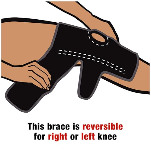 ACE Brand Adjustable Knee Brace with Side Stabilizers Provides Support & Compression to Arthritic and Painful Knee Joints - size: Adjustable
