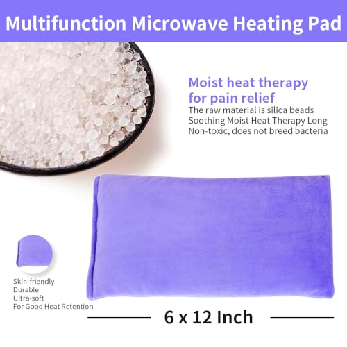UNI-GO Silica Beads Microwave Heating Pad, Violet, 6"x12" - color: Violet-6"x12"