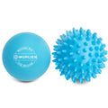 Massage Ball Set, Spiky Ball & Lacrosse Ball for Body Massage, Muscle Relief, Deep Tissue, Myofascial Release, Massager for Neck, Shoulder, Back, Foot or Muscle Tension (Blue) - color: Blue