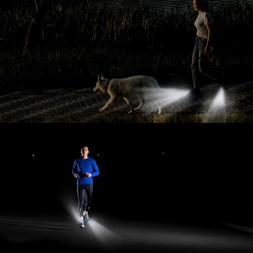 Rechargeable Headlights for Shoes, 2PCS Lights for Shoes, Waterproof Headlights, Novelty Running Lights for Runners, Shoes Lights for Camping, Dog Walking, Night Running - color: Green