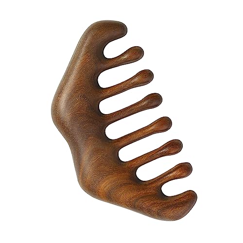 OULIGET Massage Wooden Comb,Wide Tooth Hair Comb, Scraping Scalp Massage - style: Wooden Comb