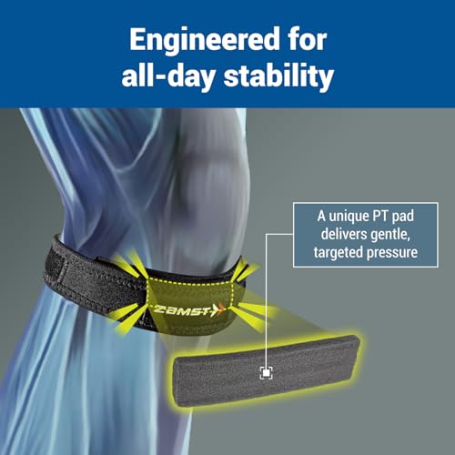 Zamst JK Band Sports Patella Band - Patella Knee Brace with Pressure Paid for Tendon Pain Relief - For Light Sports, Running, Hiking, Tennis, Athletics - size: Medium