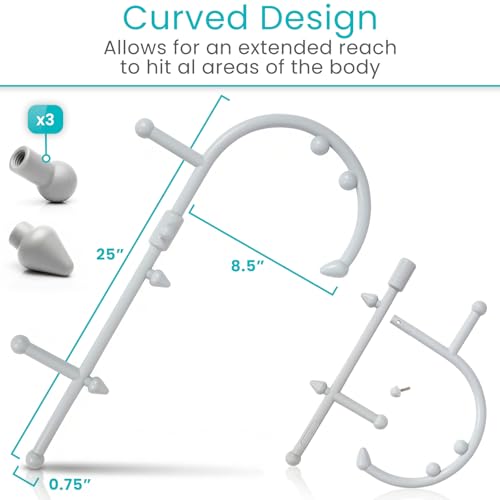 Vive Back and Neck Massager Cane - Trigger Point Massage Tools for Pain - style: Massage Cane