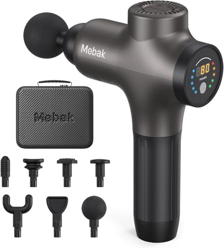 Mebak 3 Massage Gun Deep Tissue, Muscle Massager for Athletes Pain Relief - color: Dark Gray