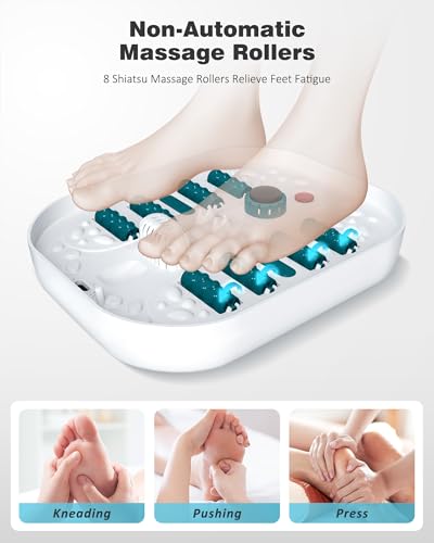 SPA4PIEDS Collapsible Heated Foot Spa Bath with Bubble, Foot Soaking Tub Featuring 8 Shiatsu Rollers Pumice Stone and Built-in Timer for Foot Relaxation, Self Care Gift for Mom,Dad,Parents(Green) - color: Green