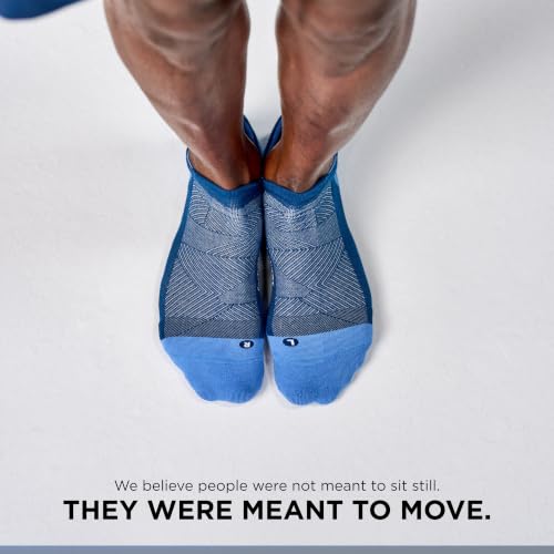Feetures Elite Max Cushion No Show Tab Ankle Sock - color: Blue (1 Pair), size: Large