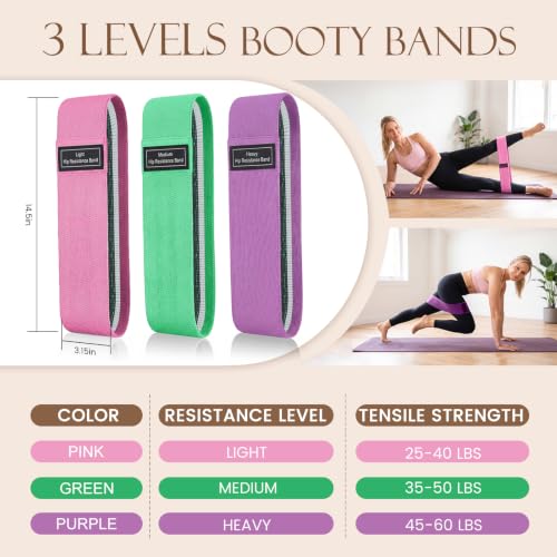JELUTAR Pilates Kit for Women Home Workout, Pilates Equipment Set - color: Pink