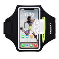 HAISSKY Running Armband with Zipper Pocket Sweatproof Running Phone Holder - color: Black(Upgraded Version,6.9")
