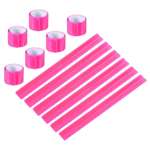 PATIKIL Reflective Slap Bands Snap Bracelet - color: Pink