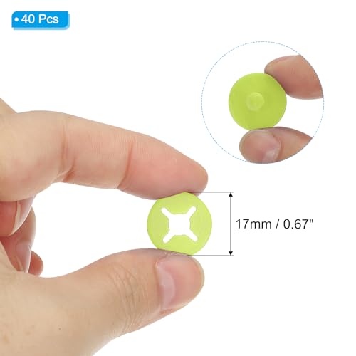 PATIKIL Running Bib Race Clips, 40 Pcs Race Fastener Race Number Buckle Fixing System Marathon Number Buckles Fasteners Holders for Runners Field, Light Green - color: Light Green