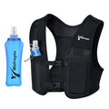 Running Vest for Women & Men, Adjustable Elasticated Sternum Straps Vest with 500ml Soft Flask, Fast and Free Reflective Running Vest, Designed for Running Marathon Trail Race Jogging Cycling - size: Medium