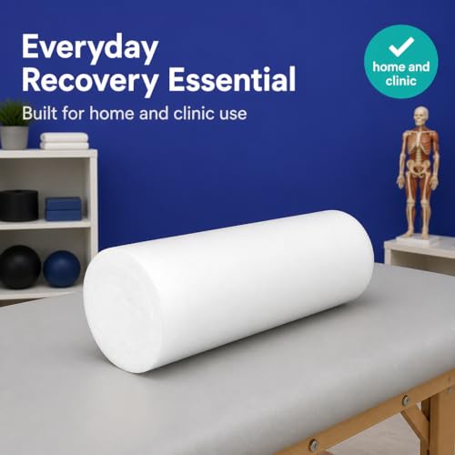 Firm White PE Foam Roller (12" Half Round) - size: 12" Half Round
