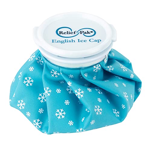 Relief Pak English-Style Ice Bag / Pack Cold Therapy to Reduce Swelling, Decrease Pain and Offer Cold Compression Relief from Bruises, Migraines, Aches, Swellings, Headaches and Fever, 6" Diameter - size: 6in Diameter