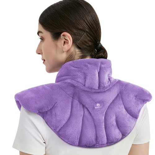 Microwavable Heat Pad for Neck and Shoulders, Warm Compress Wrap, Purple - color: Heat Pad06 -Purple