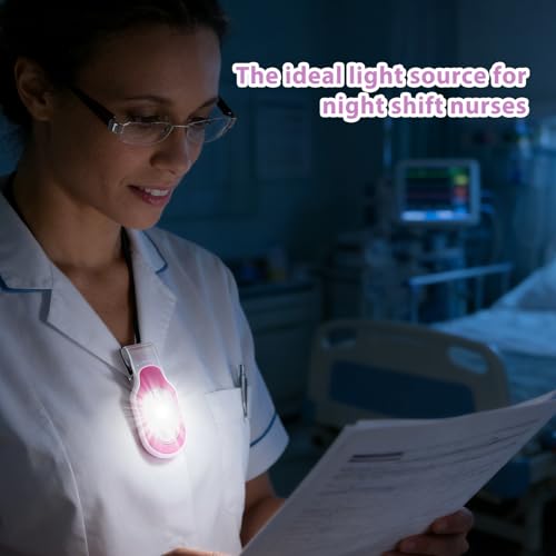 Nurse Night Light Rechargeable LED Clip on Flashlight for Night Shift - color: Blue