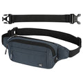 WATERFLY Fanny Pack Waist Bag: Small Hip Pouch Bum Bag Fannie Pack Phanny Fannypack Waistpack Bumbag Beltbag Sport Slim Fashionable for Jogging Hiking Hiker Woman Man - color: Grey