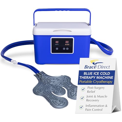 Brace Direct BlueIce Cold Therapy Machine – Cryotherapy for Pain Relief – Ice Machine for Knee After Surgery, Back, Shoulder, Hip, and Ankle – Cold Compression for Arthritis and Post-Surgery Relief
