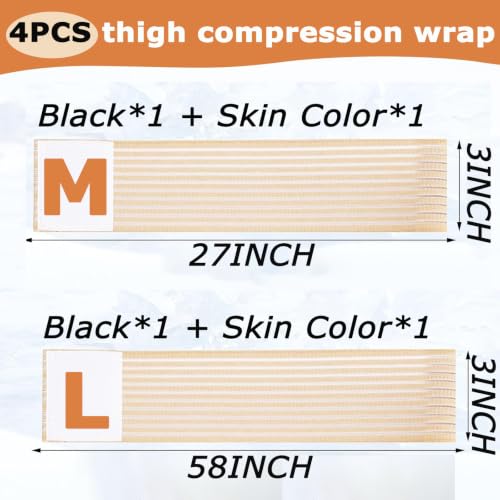 Calf Compression Sleeves 4 Pcs Adjustable Wrap Knee Ankle Wrist