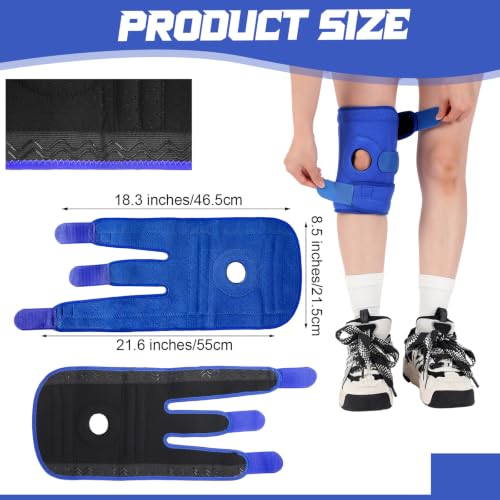 Foilswirl 1 Pcs Kids Knee Brace with Side Stabilizers,Blue - color: Blue