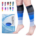 Doc Miller Calf Compression Sleeve 20-30 mmHg for Men & Women, 1 Pair - color: Black.Blue.Gray, size: Small