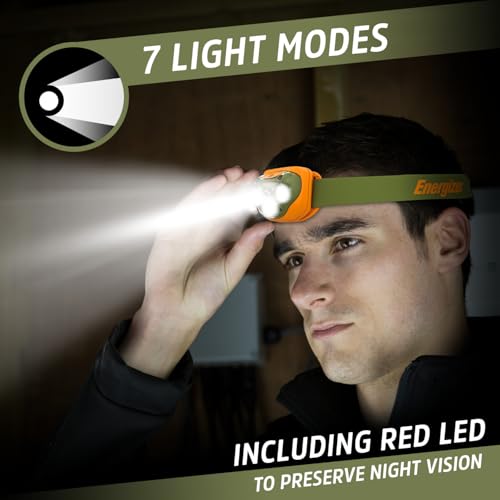 Energizer LED Headlamp PRO (2-Pack), IPX4 Water Resistant Head Light - color: Green/Orange, size: 2-Pack