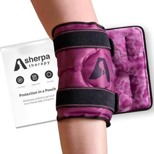 Flexible Knee Wrap Hot and Cold Gel Pack 10" x 12.5" - color: Purple