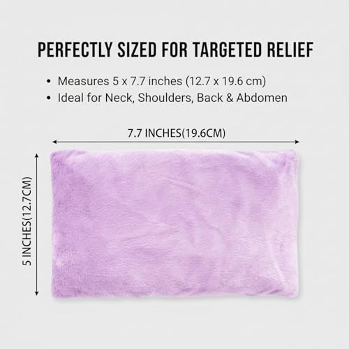 Microwavable Heating Pad - Multi-Purpose Warm Relief for Neck, Shoulders, Lumbar Muscles, Colic & Upset Stomach, Soft Skin-Friendly Fabric, Portable for Home/Office/Travel