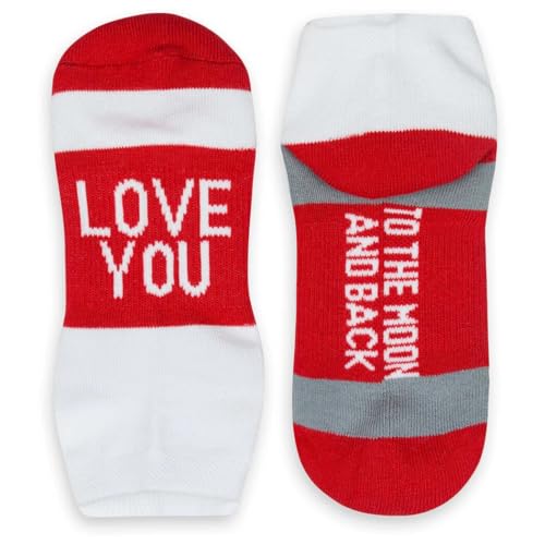 Gone For a Run Motivational Ankle Running Socks - Affirmation Runners Gifts - color: Love You (Red)