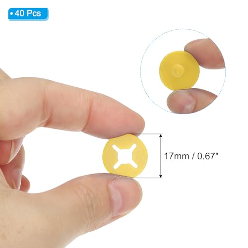 PATIKIL Running Bib Race Clips, 40 Pcs Race Fastener Race Number Buckle Fixing System Marathon Number Buckles Fasteners Holders for Runners Field, Yellow - color: Yellow