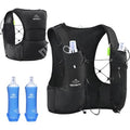 Running Hydration Vest 5L, Running Backpack with 2x500ml Soft Flask - color: Black, size: Large