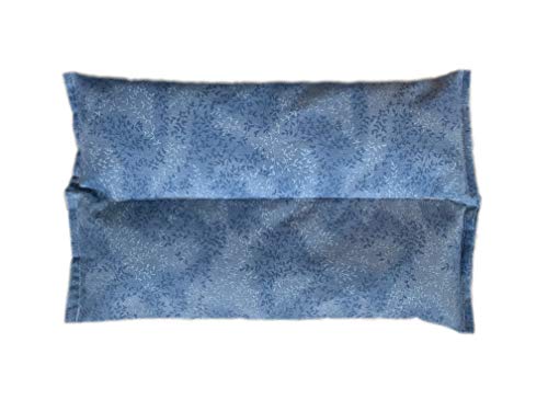 SacksyThyme Microwave Heating Pad for Pain Relief, Flaxseed & Cherry Pit Herbal Heating Pad, Hot Cold Therapy (Sky Blue) - color: Sky Blue