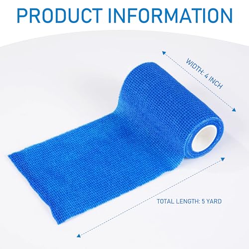 9 Pack Self Adhesive Bandage Wrap 4 Inch x 5 Yards Elastic Cohesive Wrap - color: Mix-9, size: 4 Inch
