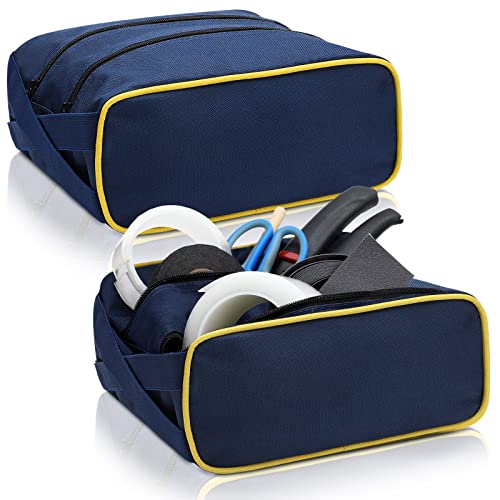 Oudain Hockey Tape Accessory Bag Large Capacity Bag with Double Zipper for Tape Wax Scissors Repair Kit Office Hockey Supplies