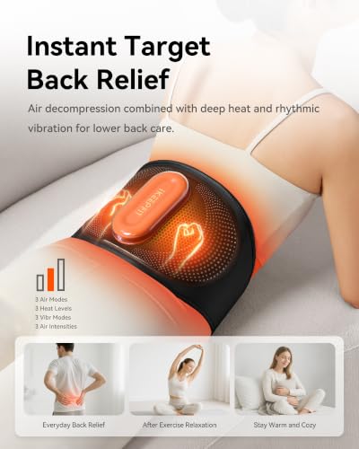IKEEPFIT Back Massager for Pain Relief Deep Tissue, FSA Eligible HSA - color: Black