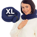 SunnyBay Hands-Free Heating Pad, Neck and Shoulder, XL 30 inch, Navy - color: Handsfree - Navy Blue